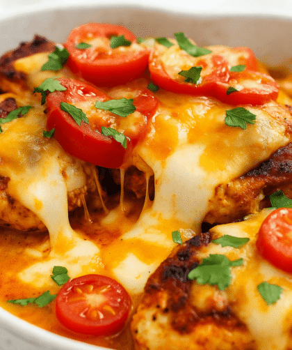Spicy Cajun chicken breasts pan-seared to perfection with a golden crust, served with a sprinkle of herbs and lemon wedges for a bold, high-protein meal.