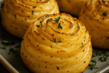 Golden, piped duchess potatoes baked until crisp on the edges and creamy inside—served as an elegant, buttery side dish perfect for holidays or special dinners.