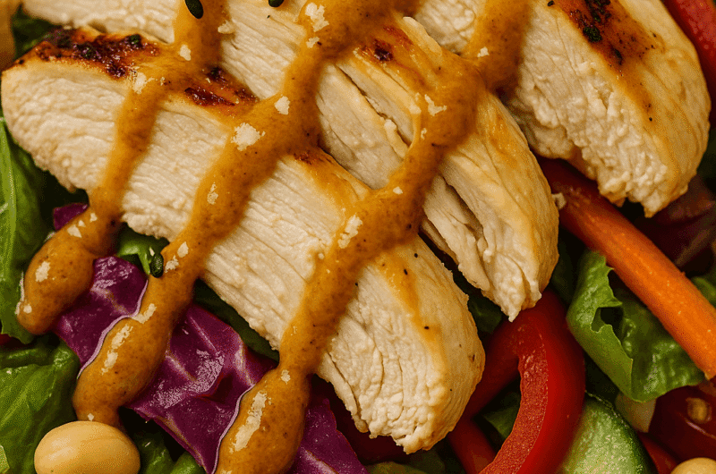 Thai Chicken Salad with Peanut Dressing (Quick & Flavor-Packed)