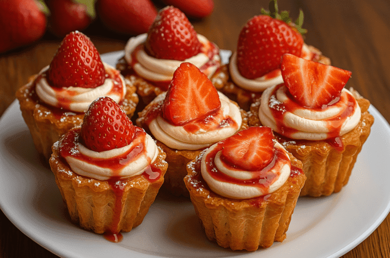 Strawberries and Cream Cruffins Recipe (Flaky, Easy & Irresistible!)